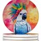 Edge Collections - 4" - Multicolor - Moisture Absorbing Sandstone Table Coasters - 4 Pieces